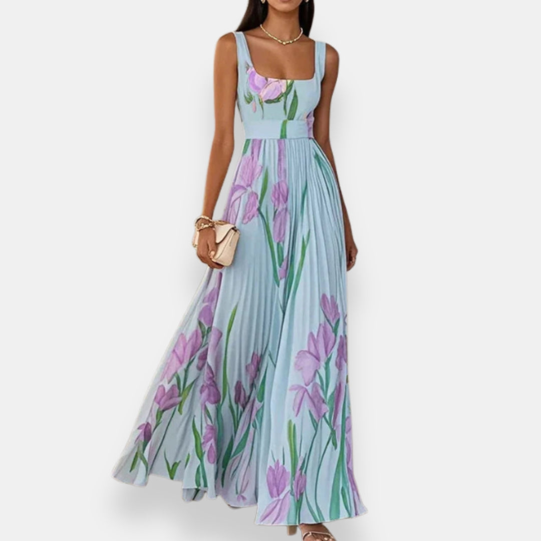 Lourdes | Vestido Largo Plisado