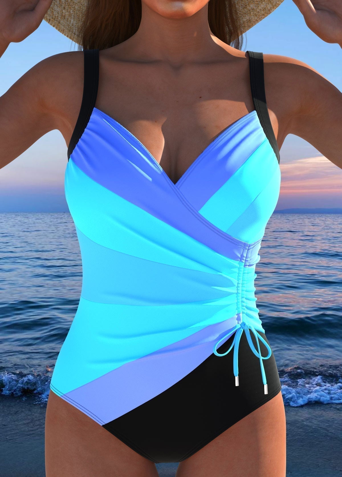 Alessia™ | Costume modellante premium con stampa multicolore
