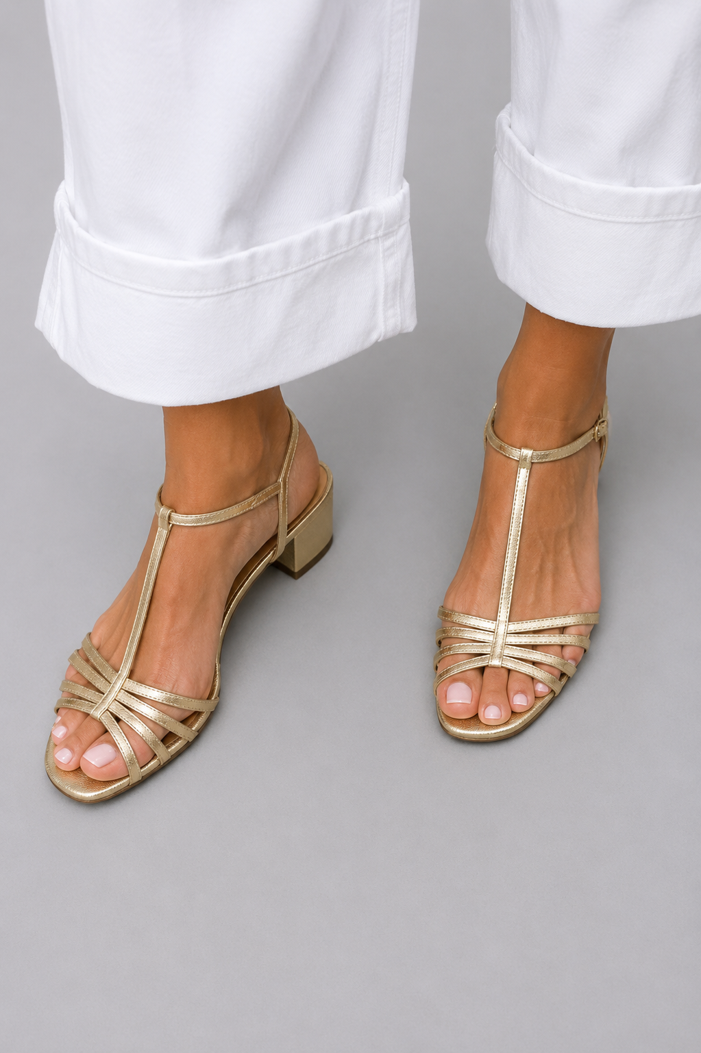 Ana | Sandalias Doradas Elegancia Cotidiana