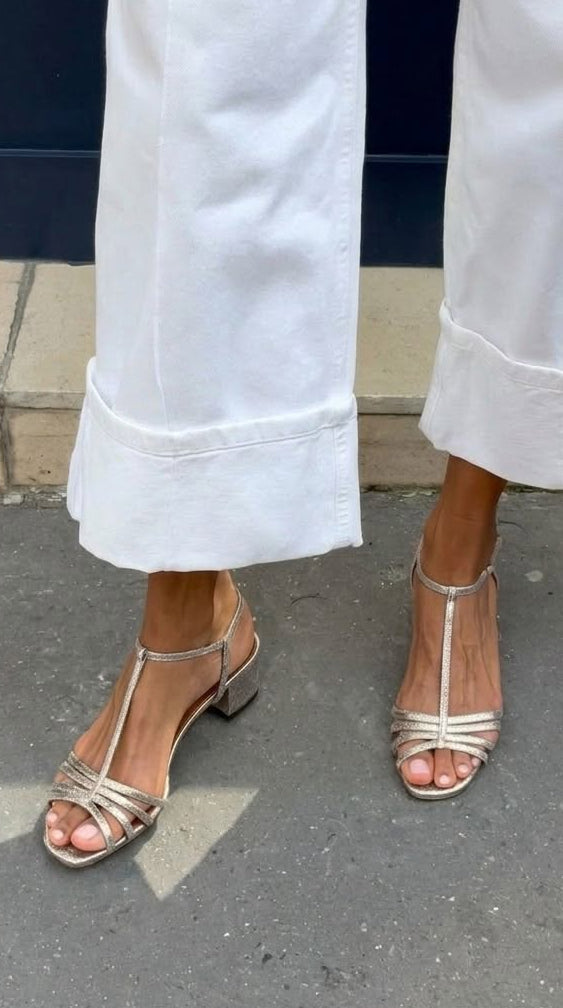 Ana | Sandalias Doradas Elegancia Cotidiana