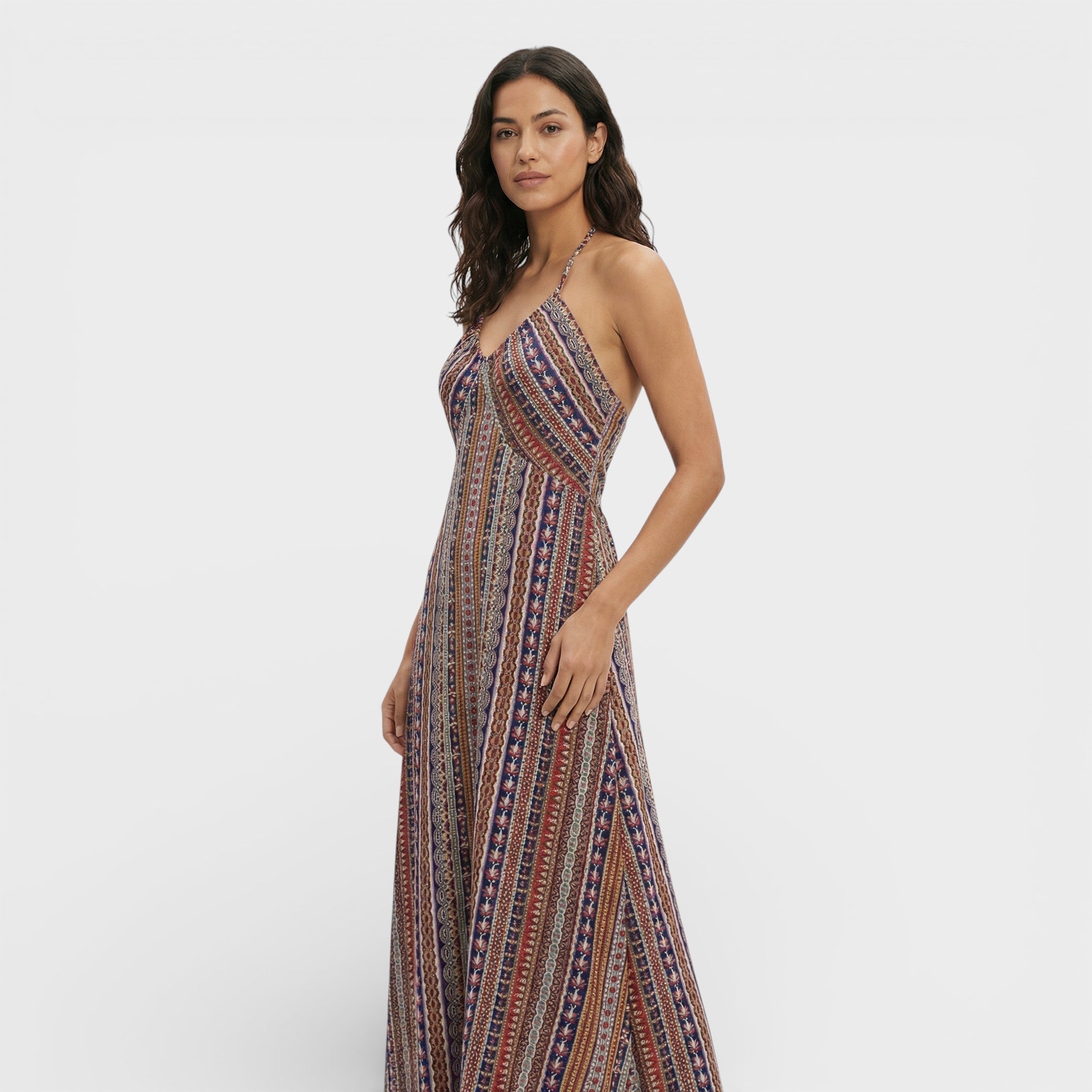 Sira™ | Vestido largo bohemio con estampado étnico