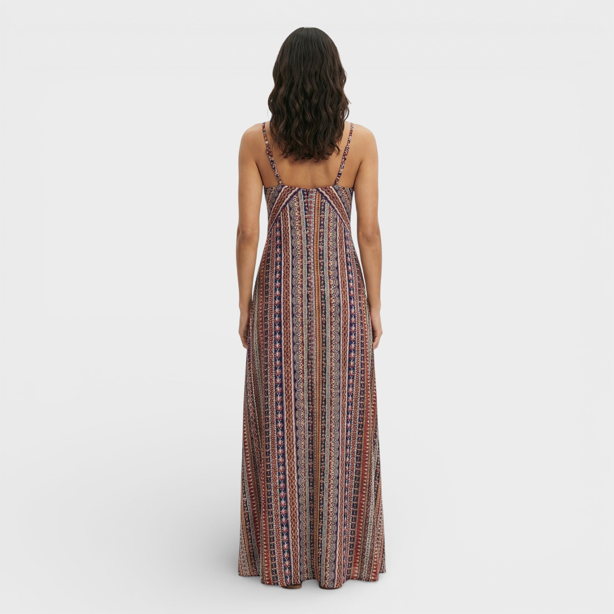 Sira™ | Vestido largo bohemio con estampado étnico